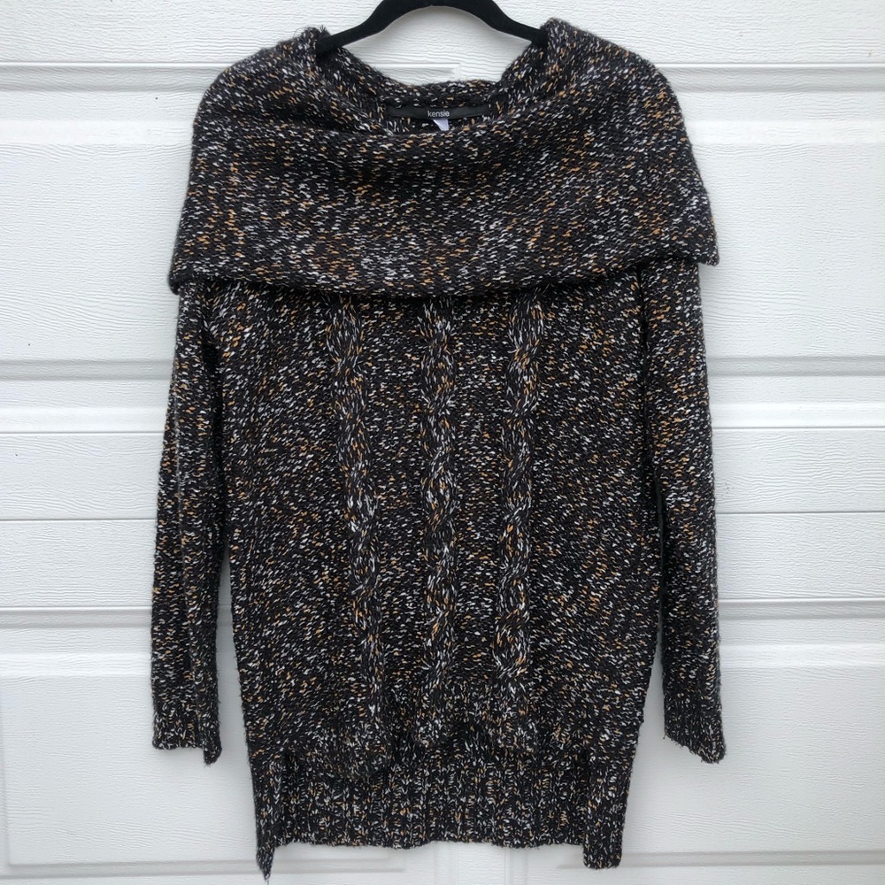 Oversized cow neck sweater